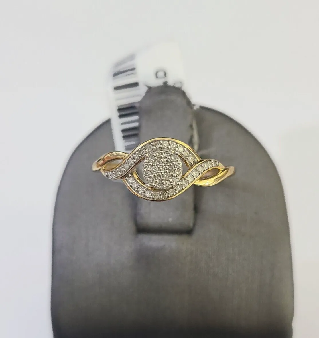 Real 10k Yellow Gold Diamond Ladies Ring Women Casual Engagement Wedding