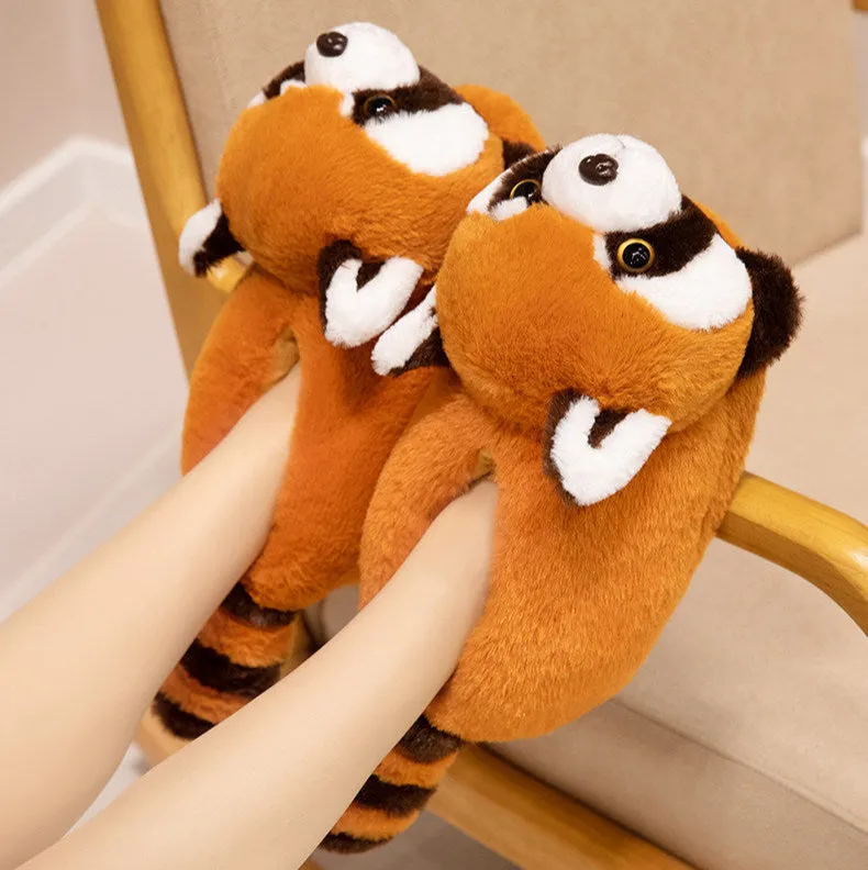 Red Panda / Fox Plush Slippers