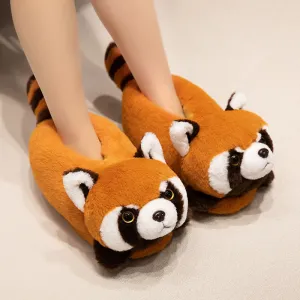 Red Panda / Fox Plush Slippers