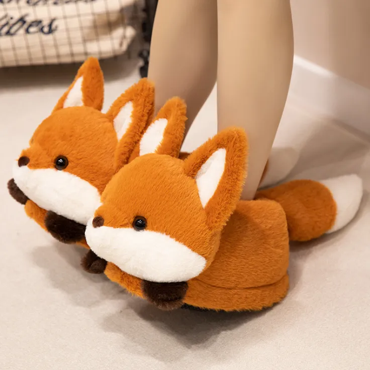 Red Panda / Fox Plush Slippers