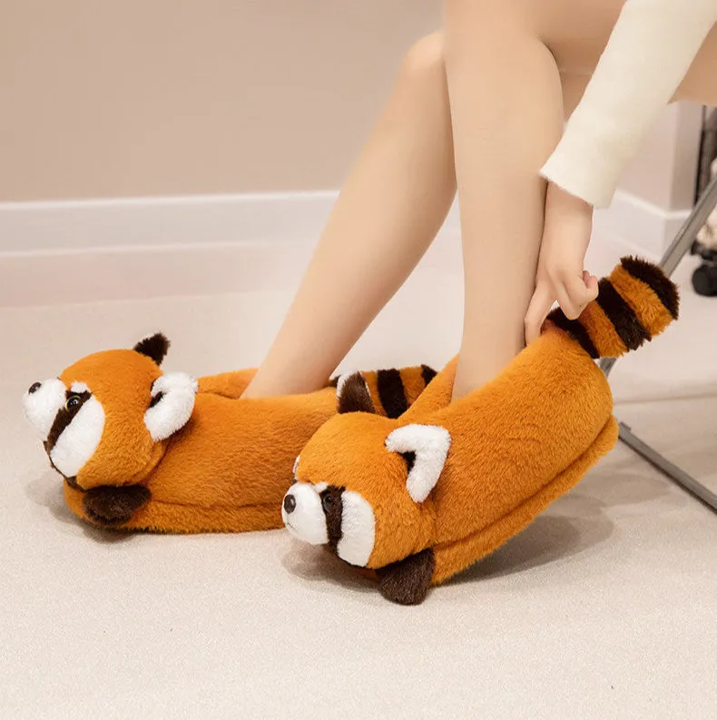 Red Panda / Fox Plush Slippers