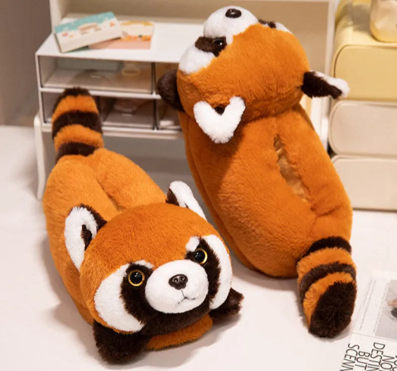 Red Panda / Fox Plush Slippers