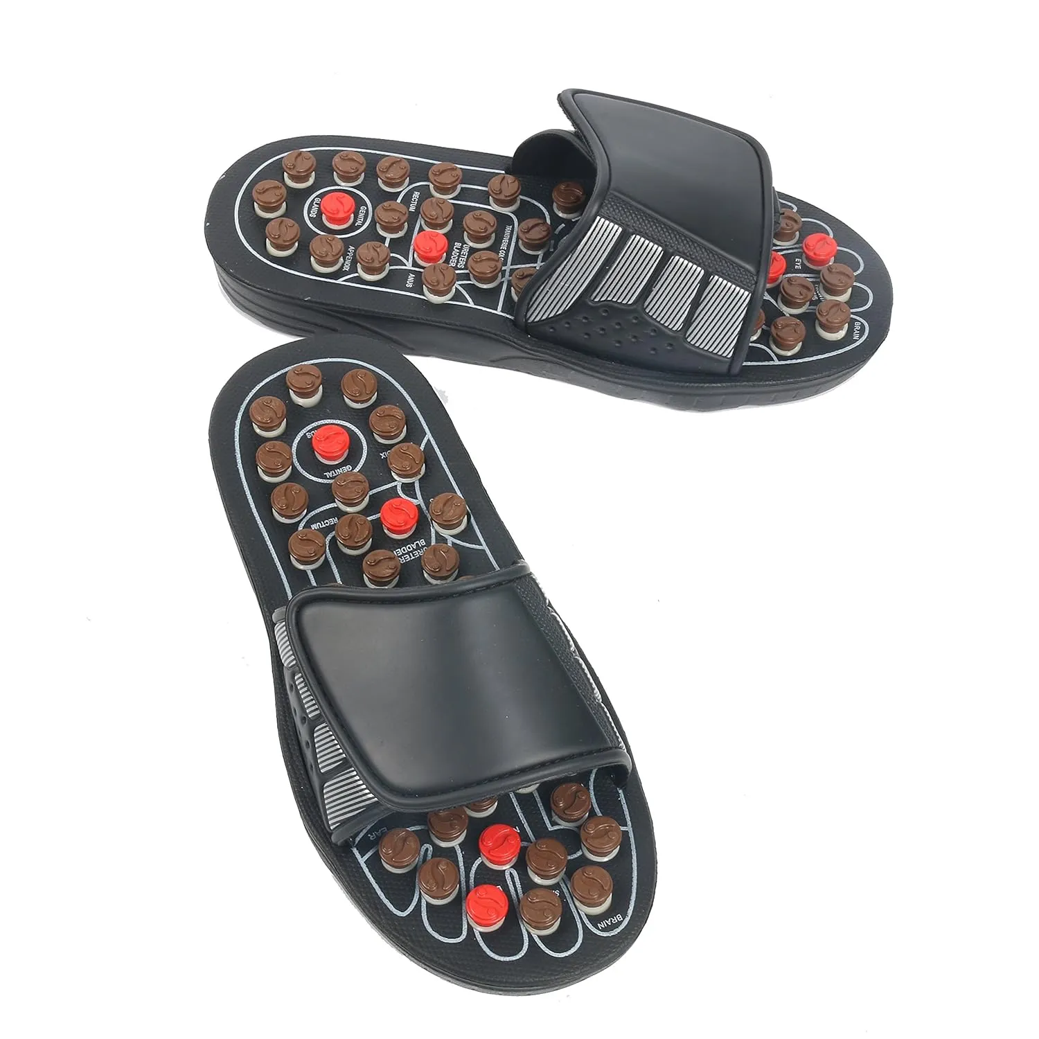 Reflexology Massage Slippers | Acupressure Sandals for Men & Women | Stress Relief, Breathable & Non-Slip