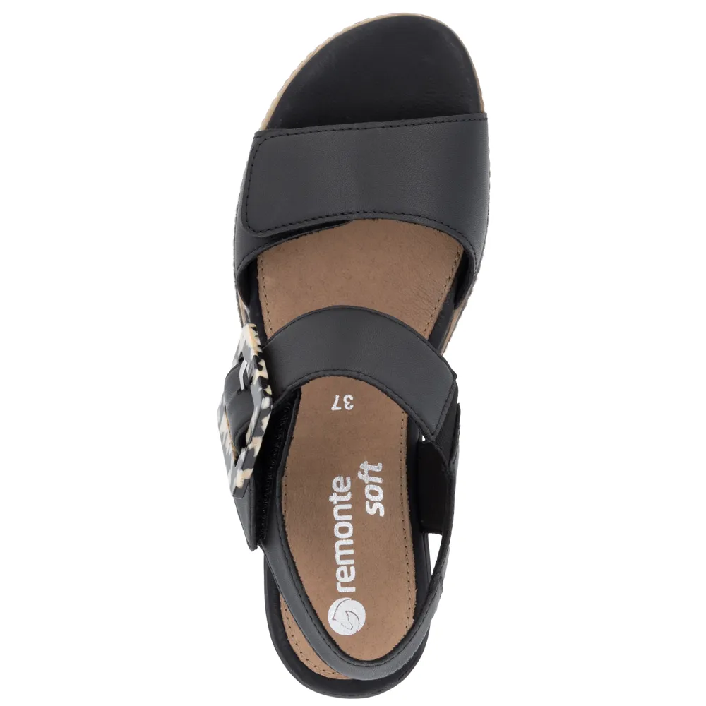 Remonte D2L53-00 (Linda) Black Sandals