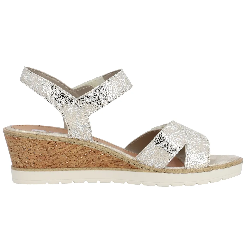 Remonte R6252-91 (Sarah James) Weiss Gold Sandals