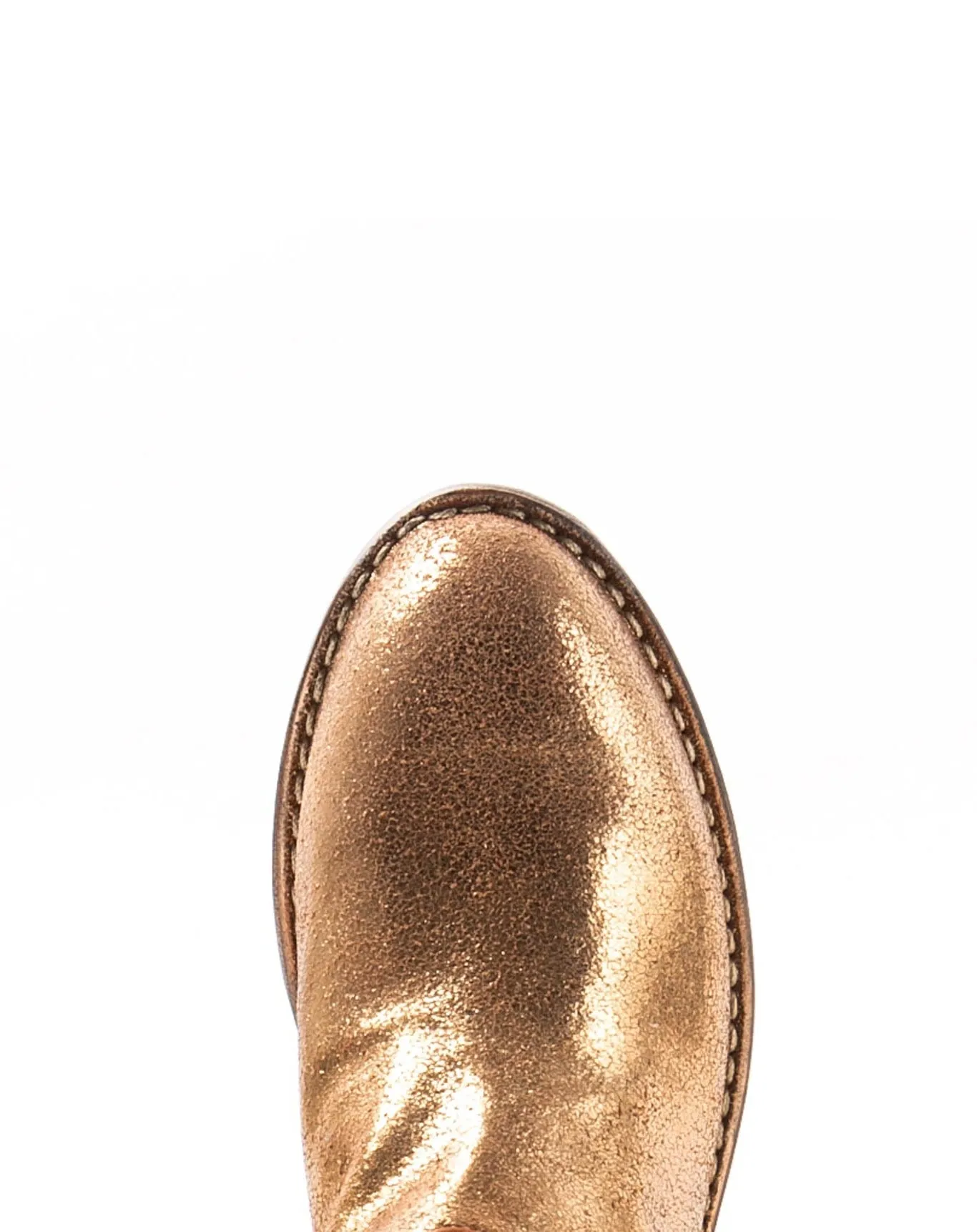 RENO Gold Leather Mules