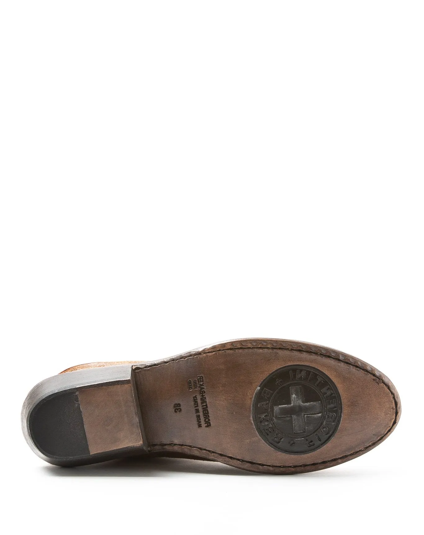 RENO Gold Leather Mules