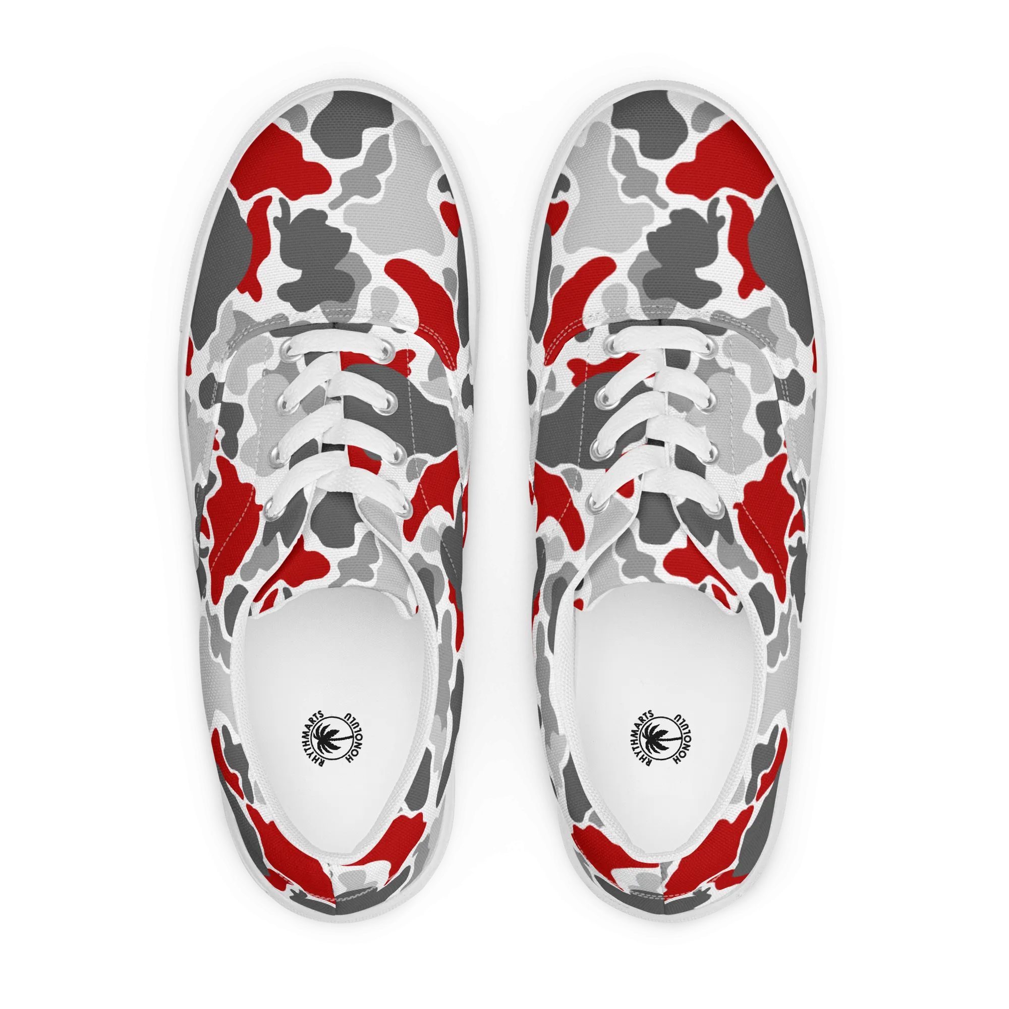 Rhythm Arts Red Camo Womens Canvas Shoes