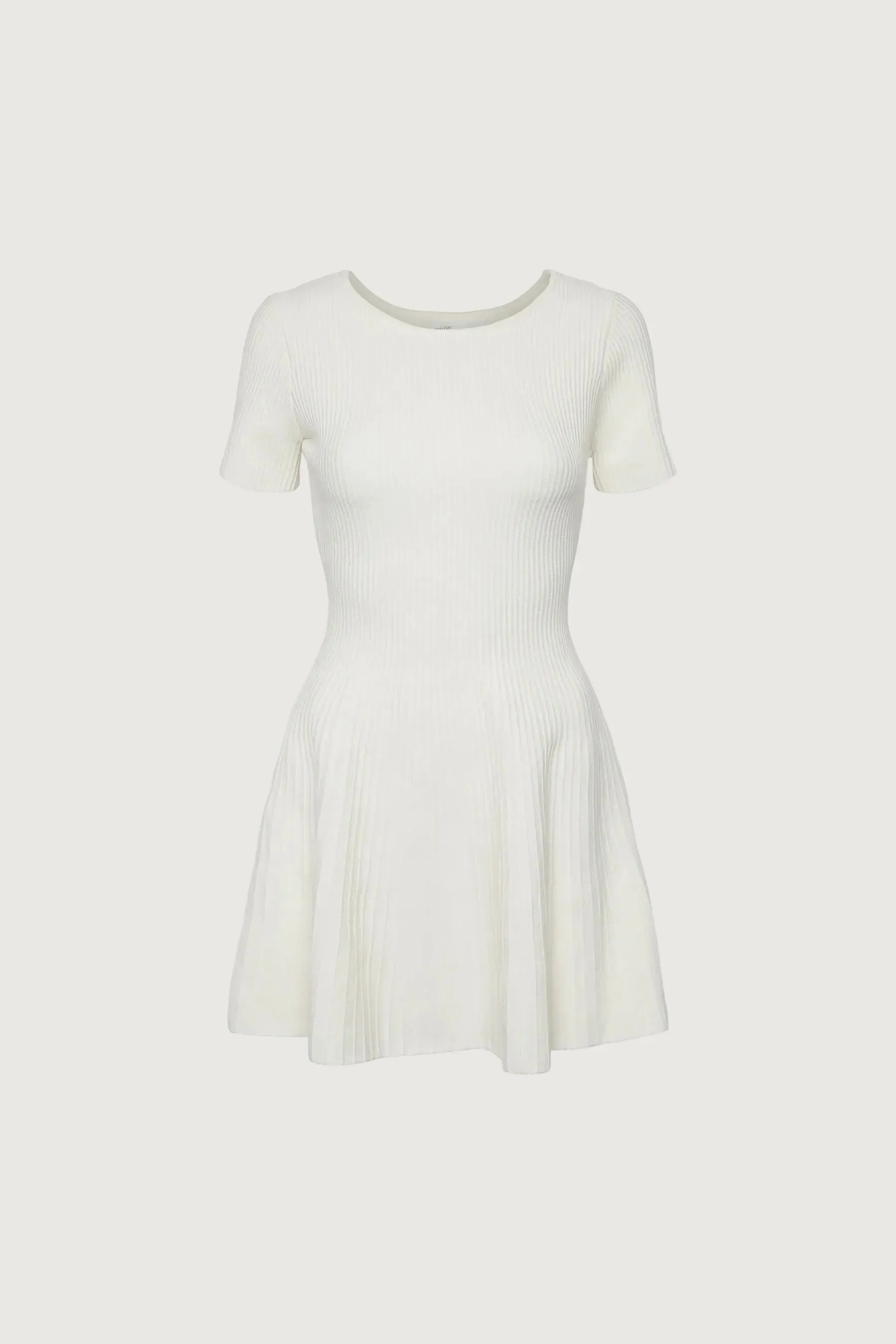 Ribbed Short Sleeve Mini Dress