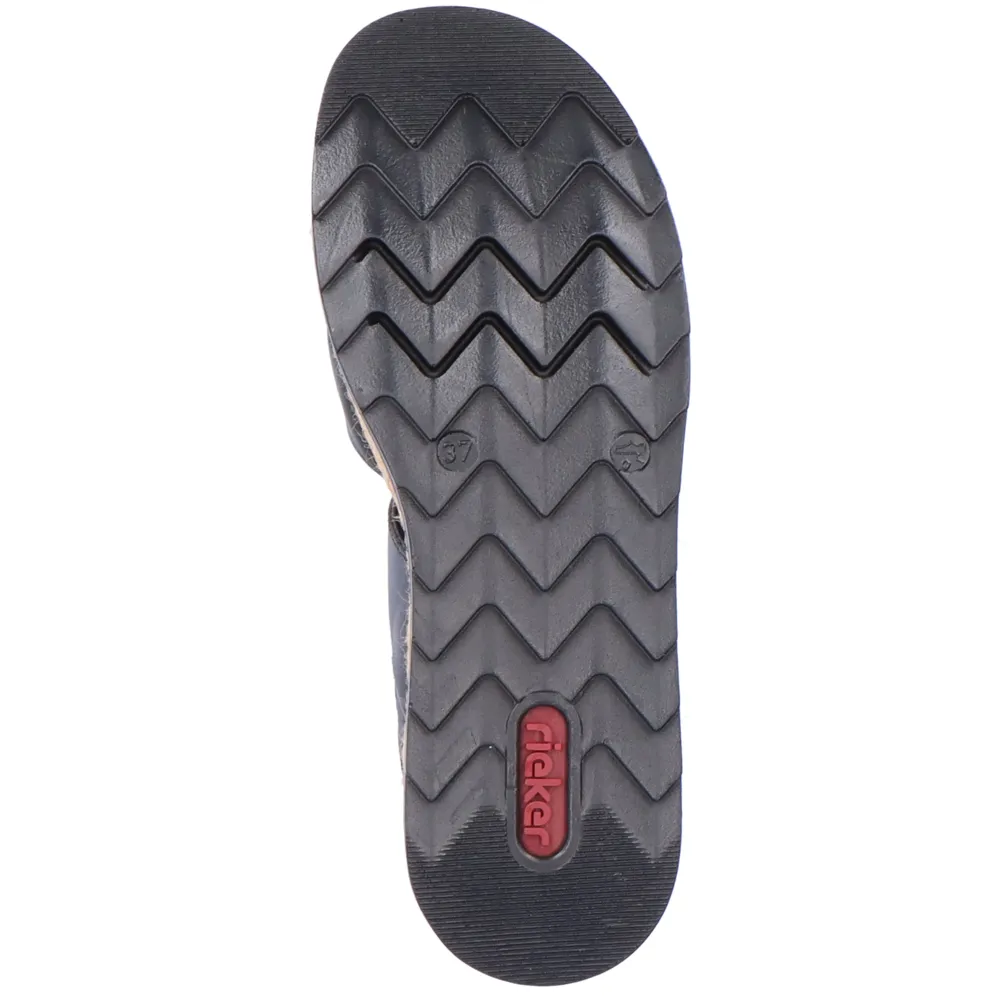 Rieker V7951-00 (Frank) Black Sandals