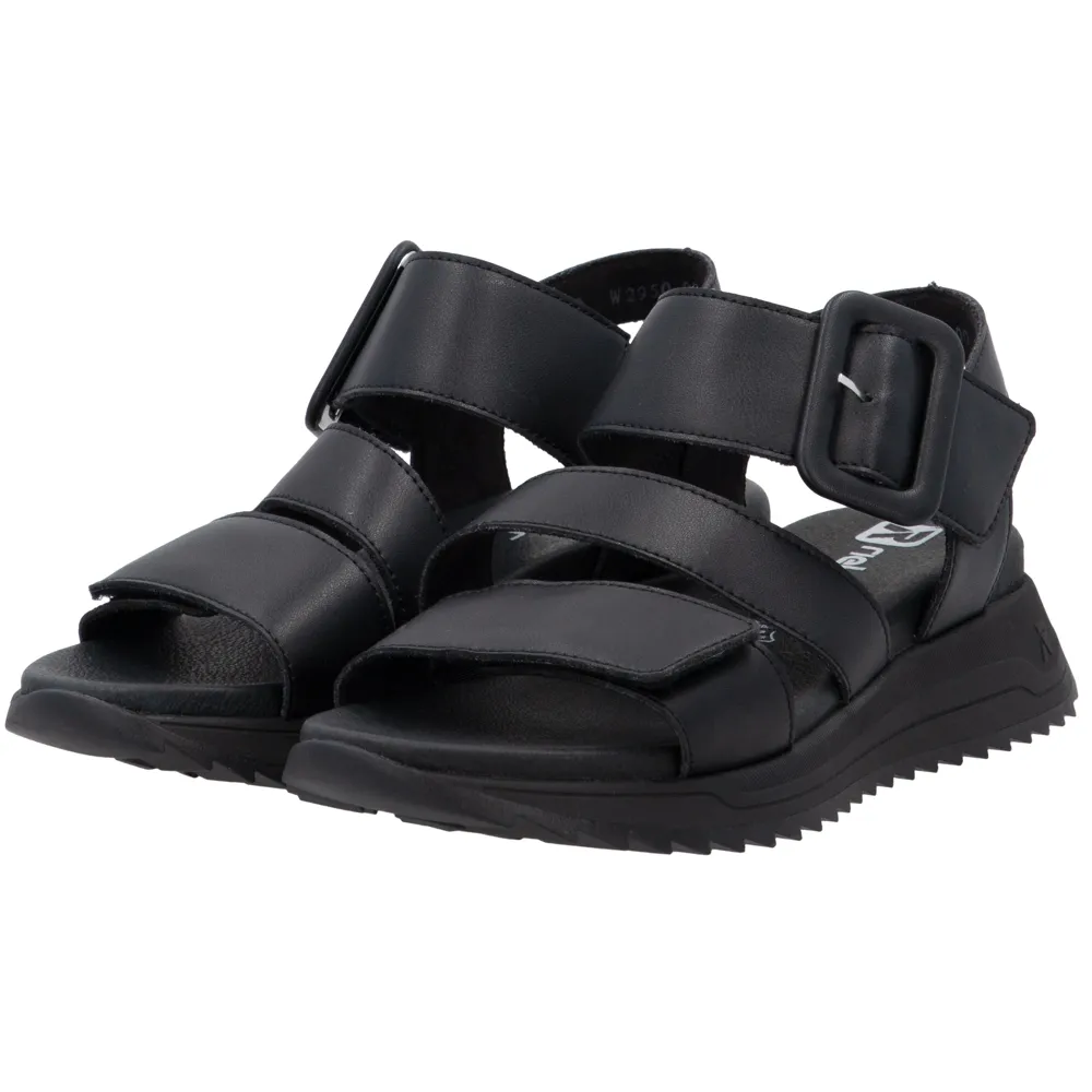 Rieker W2950-00 (Denise) Nero Sandals