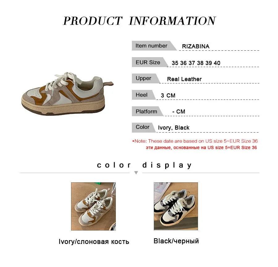 RIZABINA Women Sneakers Real Leather