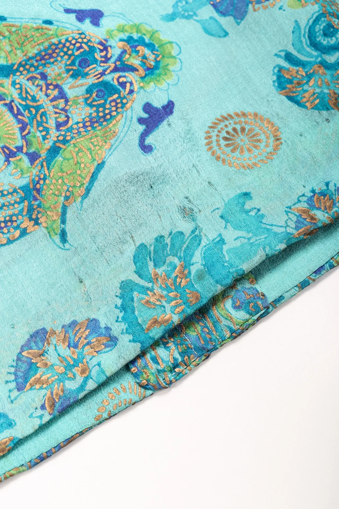 Silk Block Print Caftan