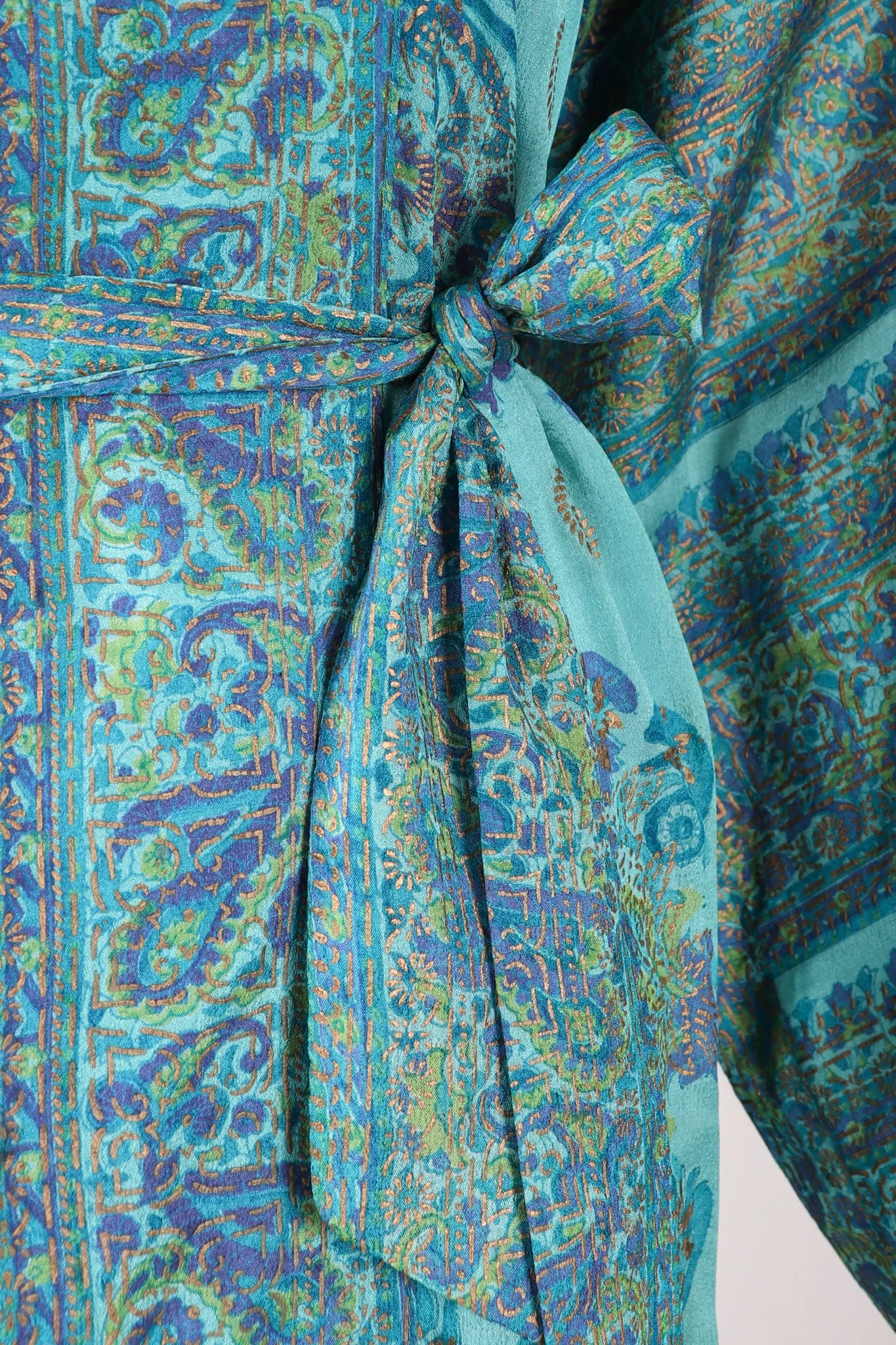 Silk Block Print Caftan