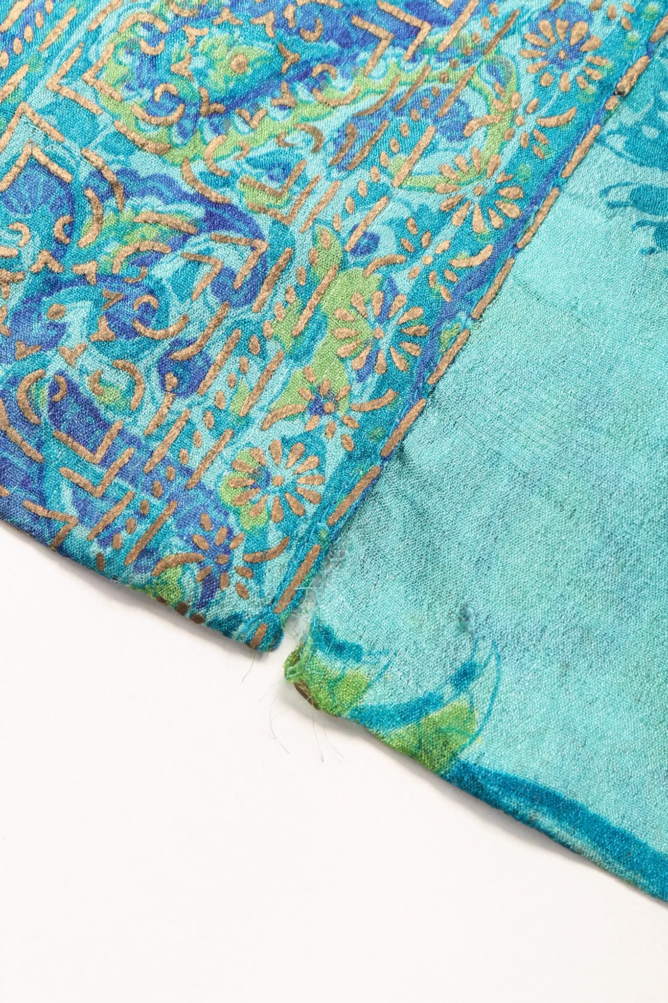 Silk Block Print Caftan
