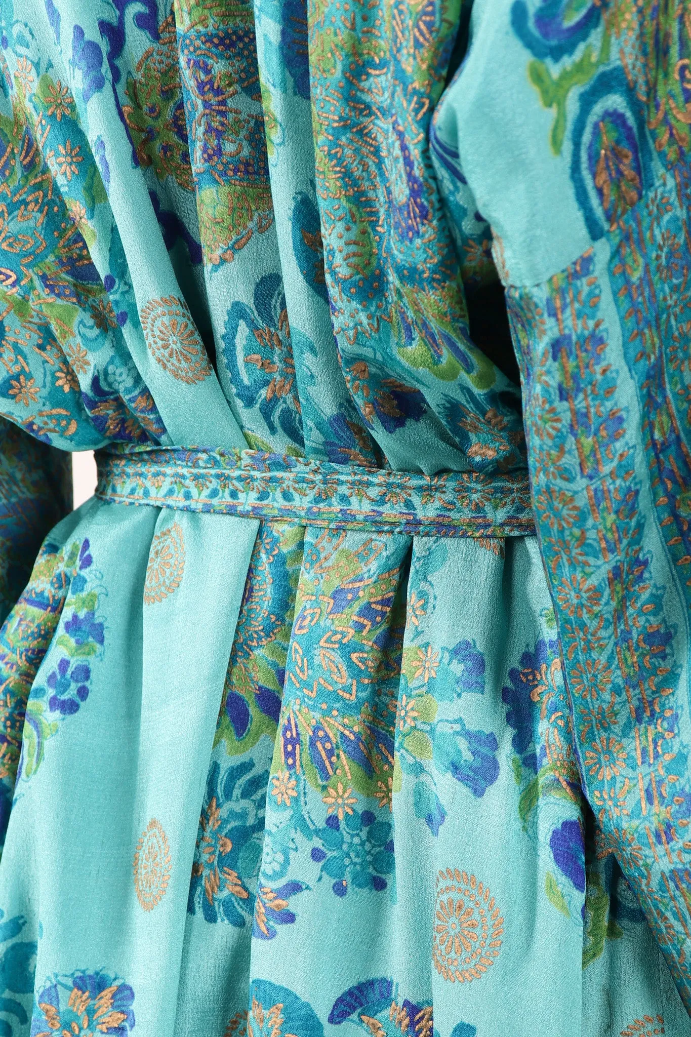 Silk Block Print Caftan
