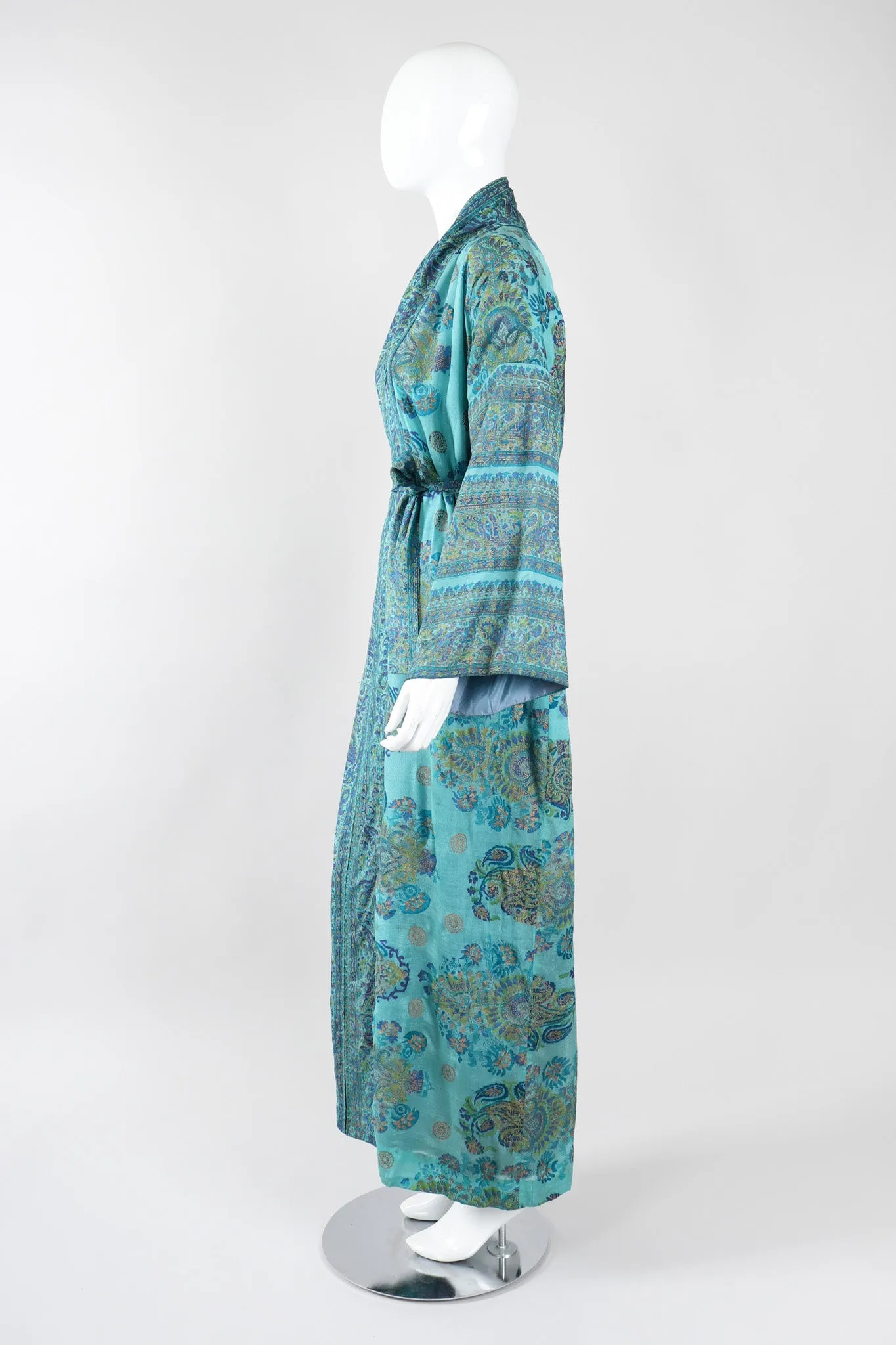 Silk Block Print Caftan