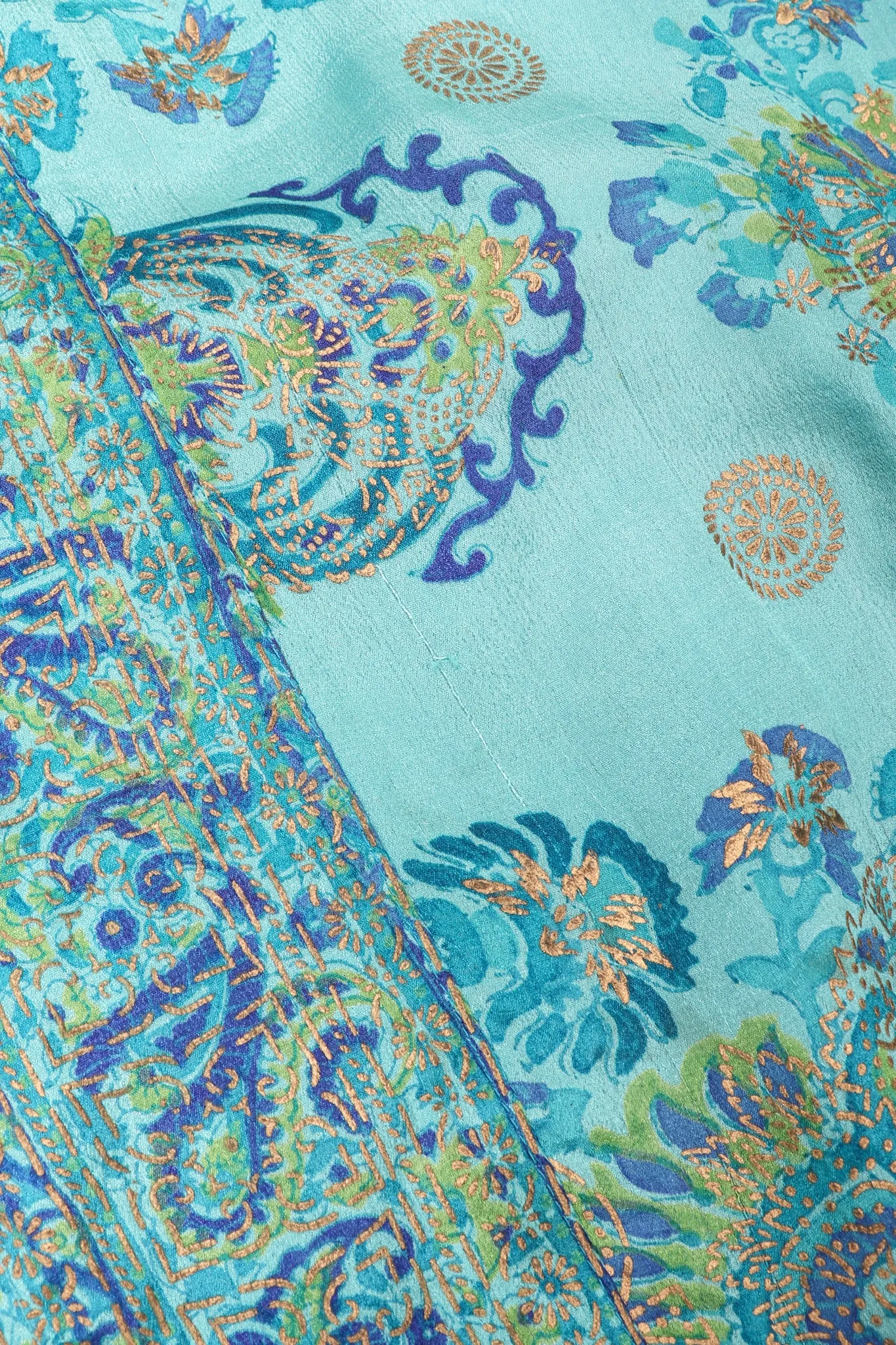 Silk Block Print Caftan