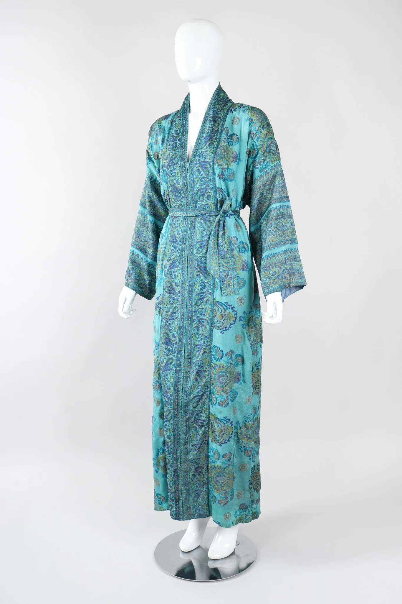 Silk Block Print Caftan