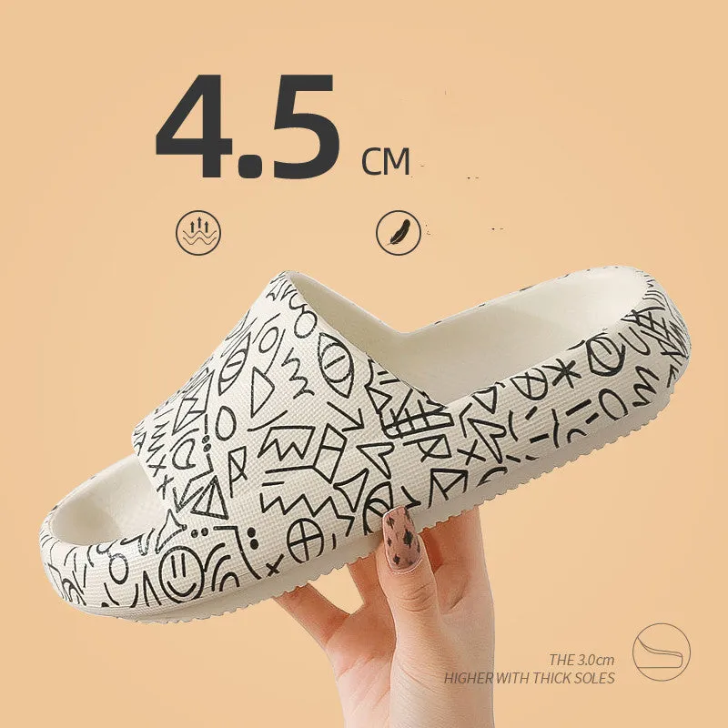 Slippers For Women In Summer Deodorant Indoor Lovers At Home Antiskid Thick Bottom Lovely Home Cool Slippers For Men