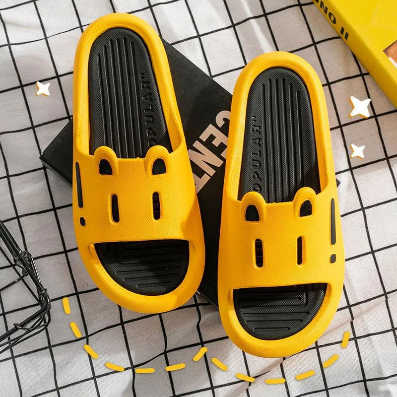 Slippers Men  Women Outdoor Summer Soft Bottom Comfortable Bathing Non-slip Deodorant Cute Household Sandals Slippers
