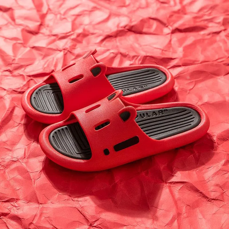 Slippers Men  Women Outdoor Summer Soft Bottom Comfortable Bathing Non-slip Deodorant Cute Household Sandals Slippers