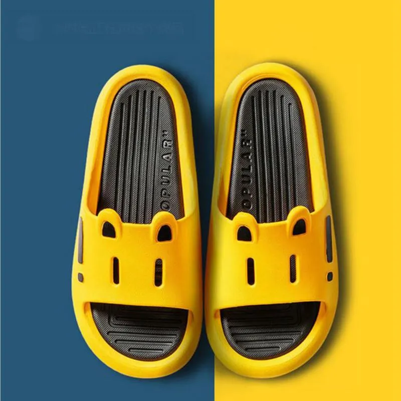 Slippers Men  Women Outdoor Summer Soft Bottom Comfortable Bathing Non-slip Deodorant Cute Household Sandals Slippers