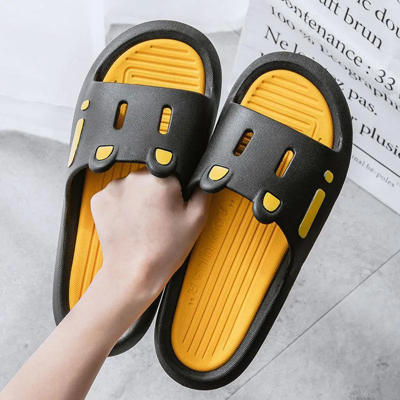 Slippers Men  Women Outdoor Summer Soft Bottom Comfortable Bathing Non-slip Deodorant Cute Household Sandals Slippers