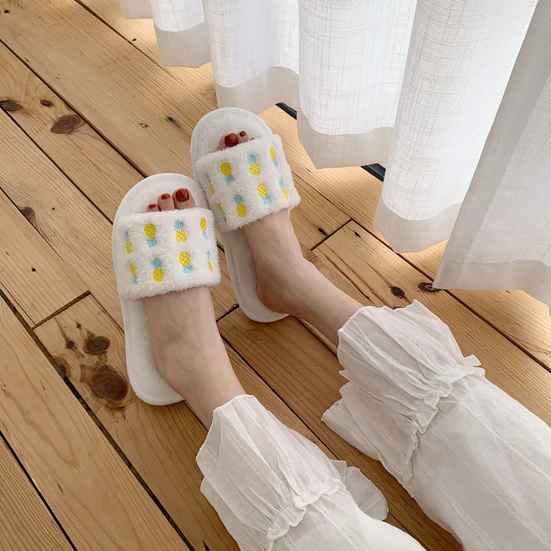 Slippers with a Luscious Fruit Tapestry for Women