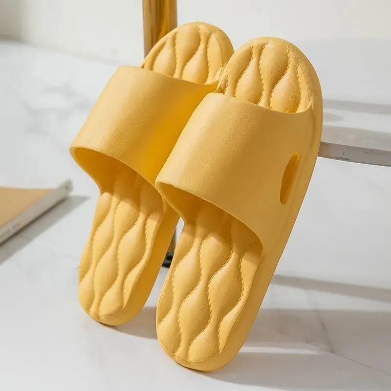 Slippery Sandals and Slippers for Men and Women Home Indoor Non-slip Mute Deodorant Guests Summer Slippers Bathroom Bath Couple Flip Flops