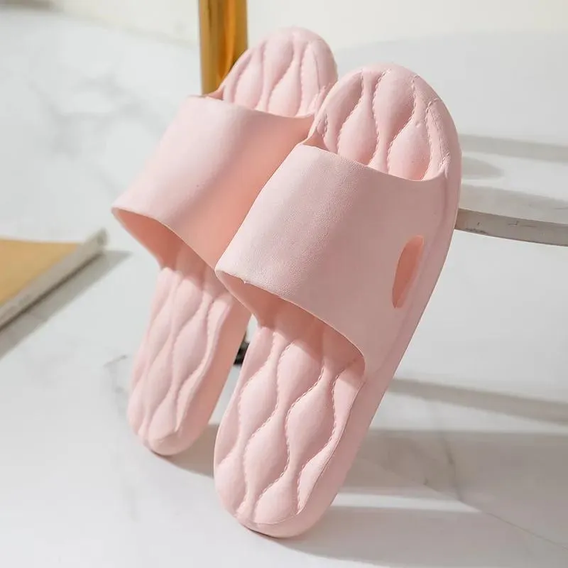 Slippery Sandals and Slippers for Men and Women Home Indoor Non-slip Mute Deodorant Guests Summer Slippers Bathroom Bath Couple Flip Flops