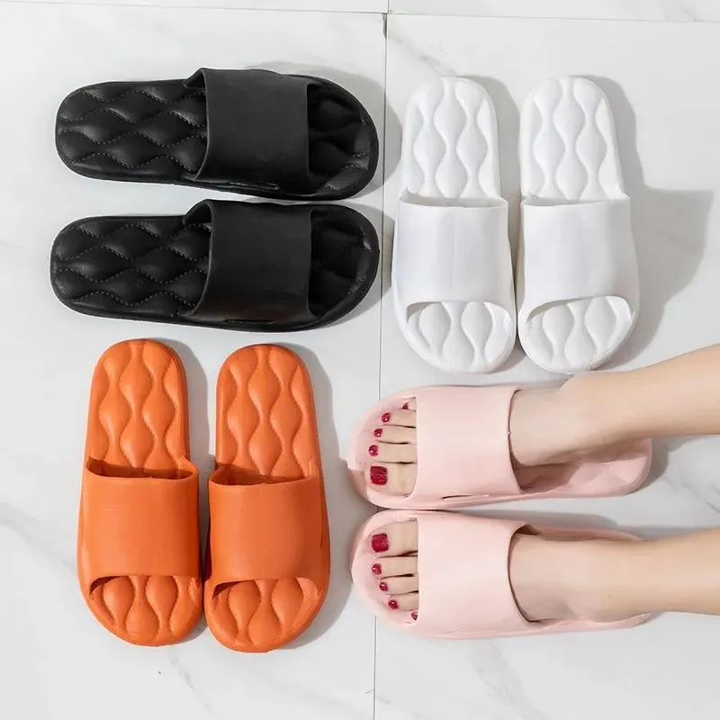 Slippery Sandals and Slippers for Men and Women Home Indoor Non-slip Mute Deodorant Guests Summer Slippers Bathroom Bath Couple Flip Flops