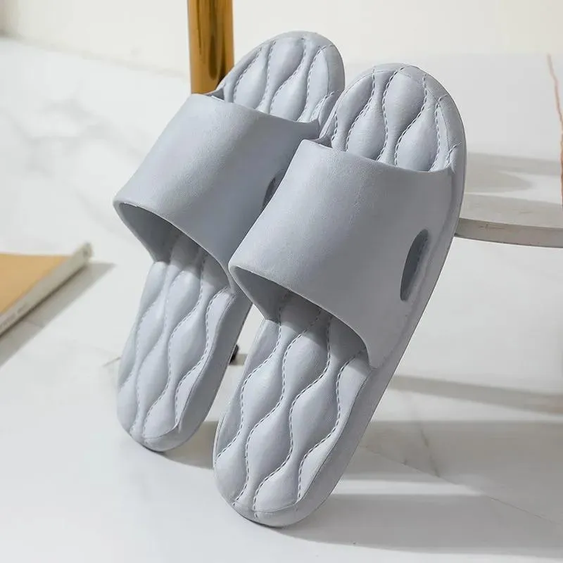Slippery Sandals and Slippers for Men and Women Home Indoor Non-slip Mute Deodorant Guests Summer Slippers Bathroom Bath Couple Flip Flops
