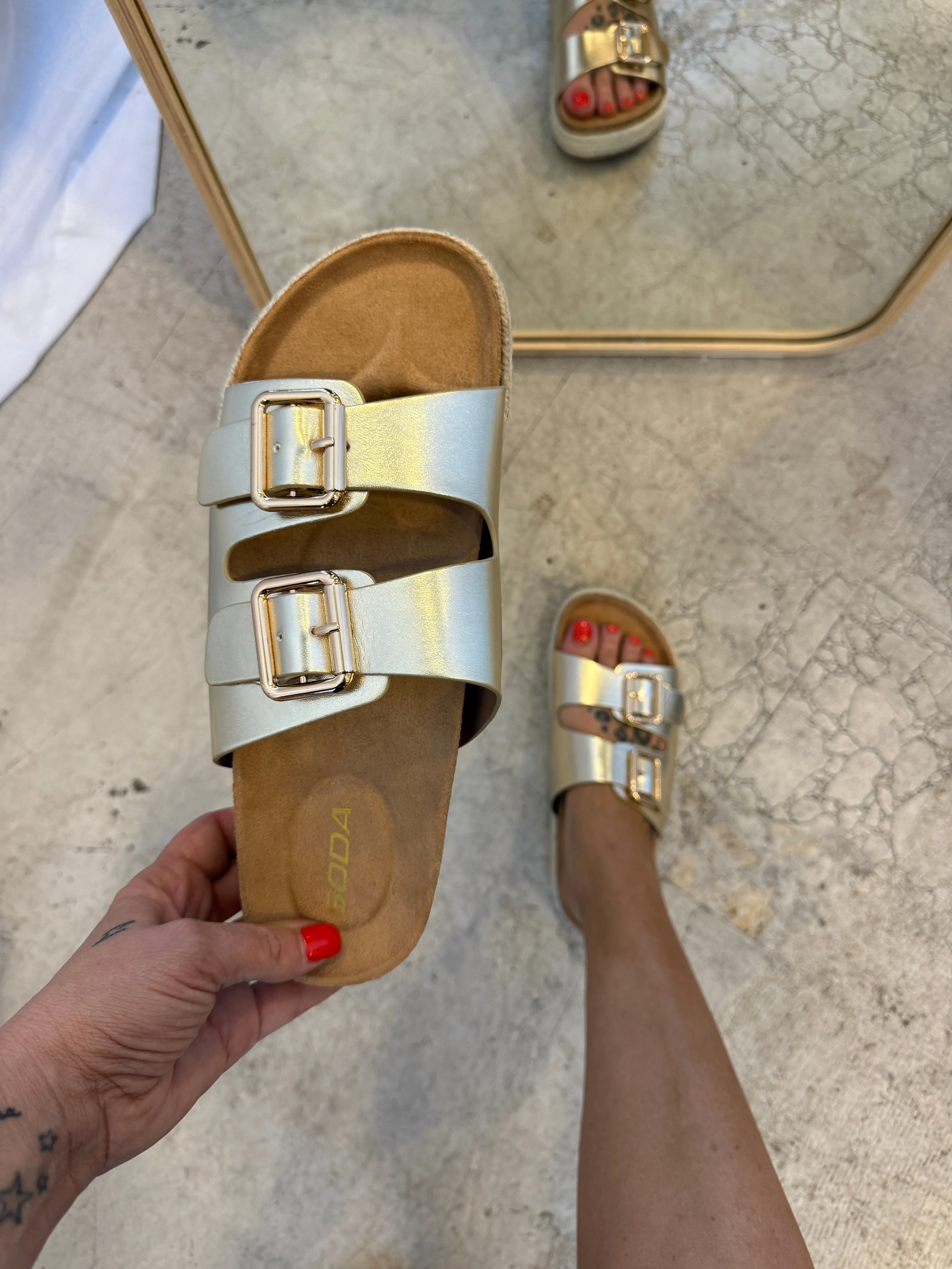 Soda Marfa Gold Sandal
