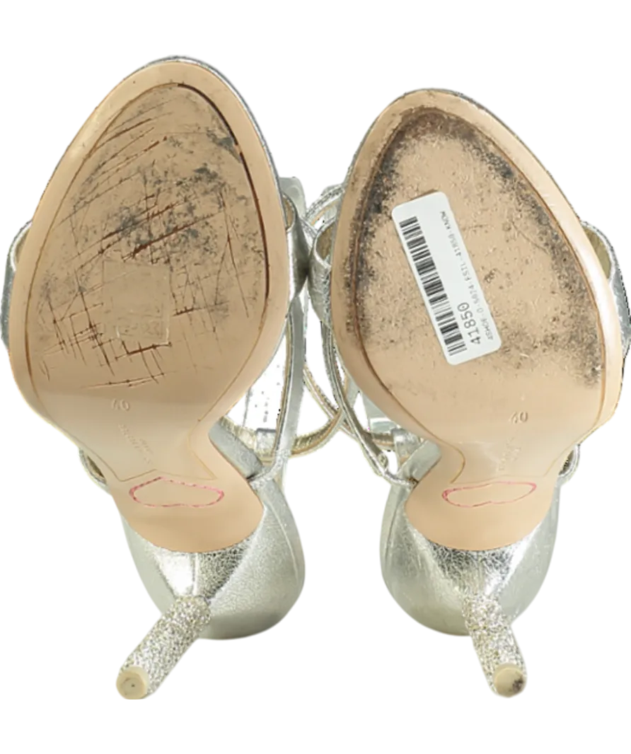 Sophia Webster Metallic Rosalind Crystal Sandal UK 7 EU 40 👠