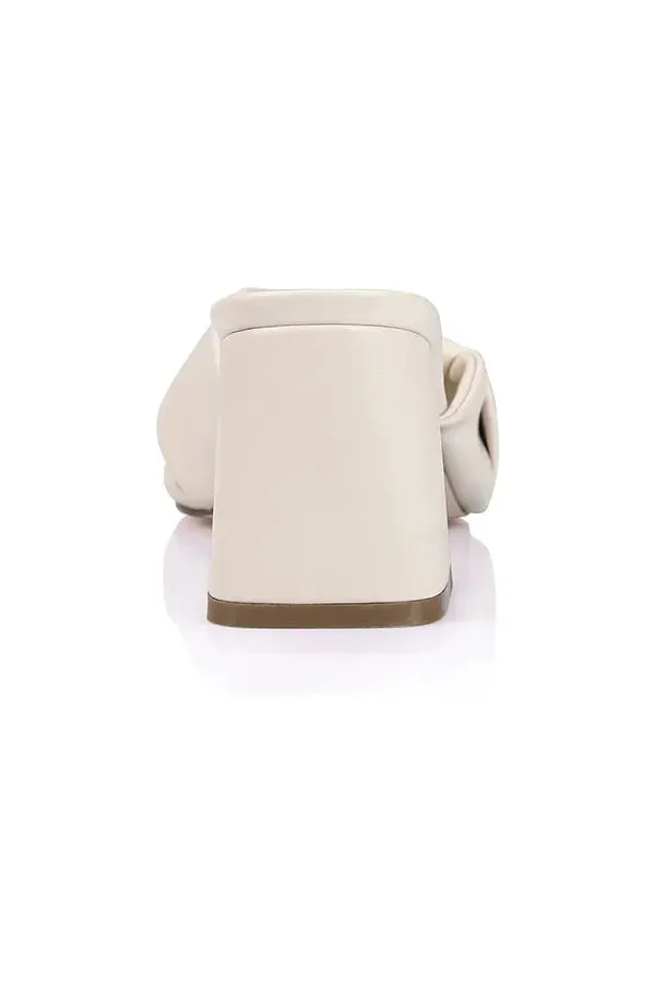 Stella Block Heel Mules Bone