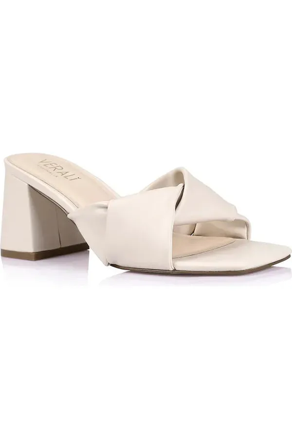 Stella Block Heel Mules Bone