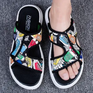 Summer Men's Slippers Fashion Outdoor Slides Indoor Non-slip Slippers Beach Flip Flops Personalized Men Slippers