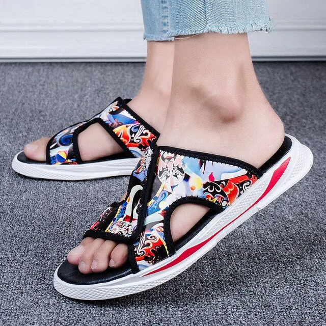 Summer Men's Slippers Fashion Outdoor Slides Indoor Non-slip Slippers Beach Flip Flops Personalized Men Slippers