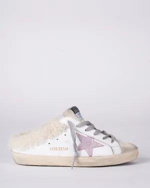 super-star sabot leather upper suede toe