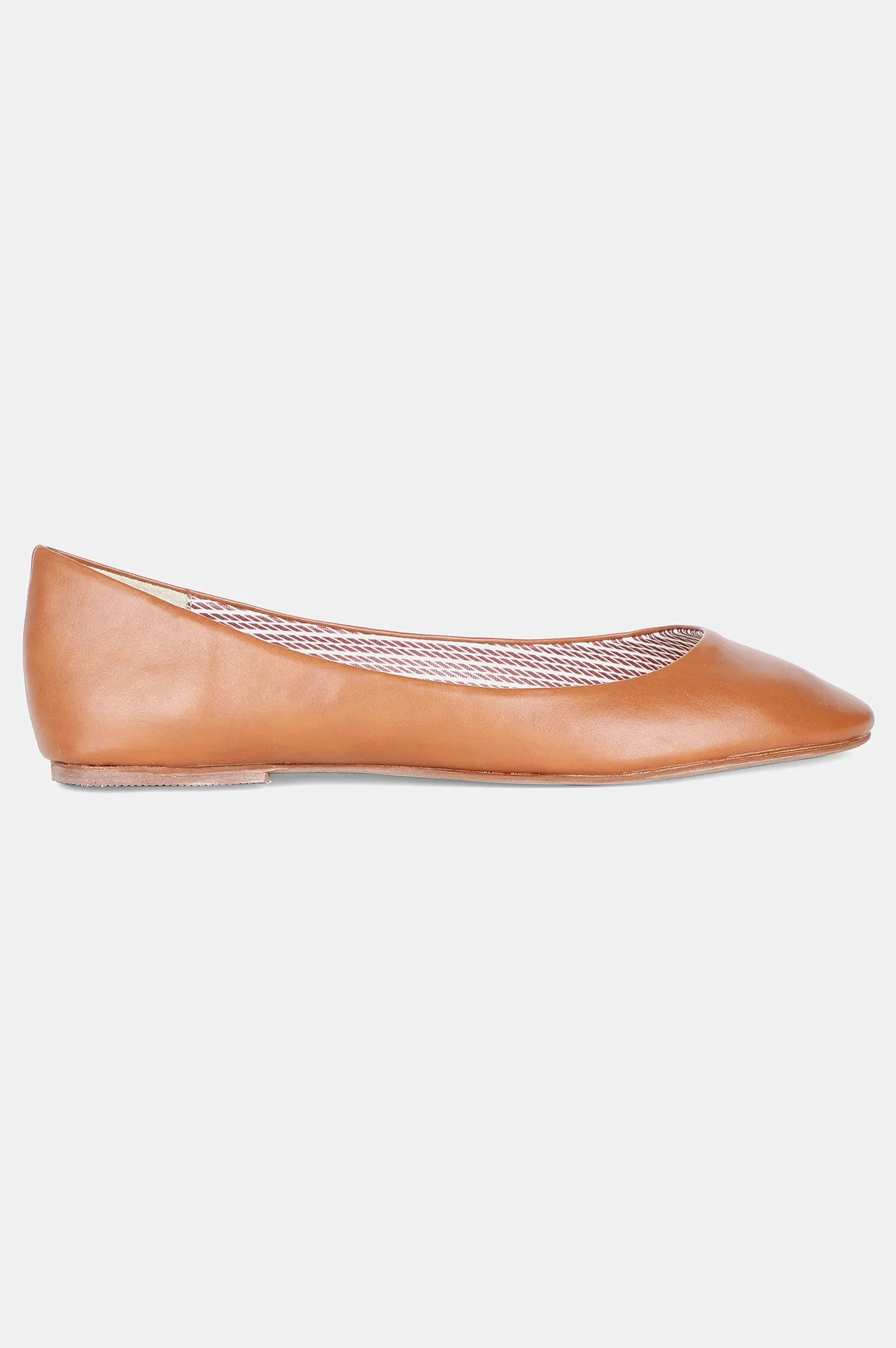 Tan Round Toe Solid Flat - ZLessie