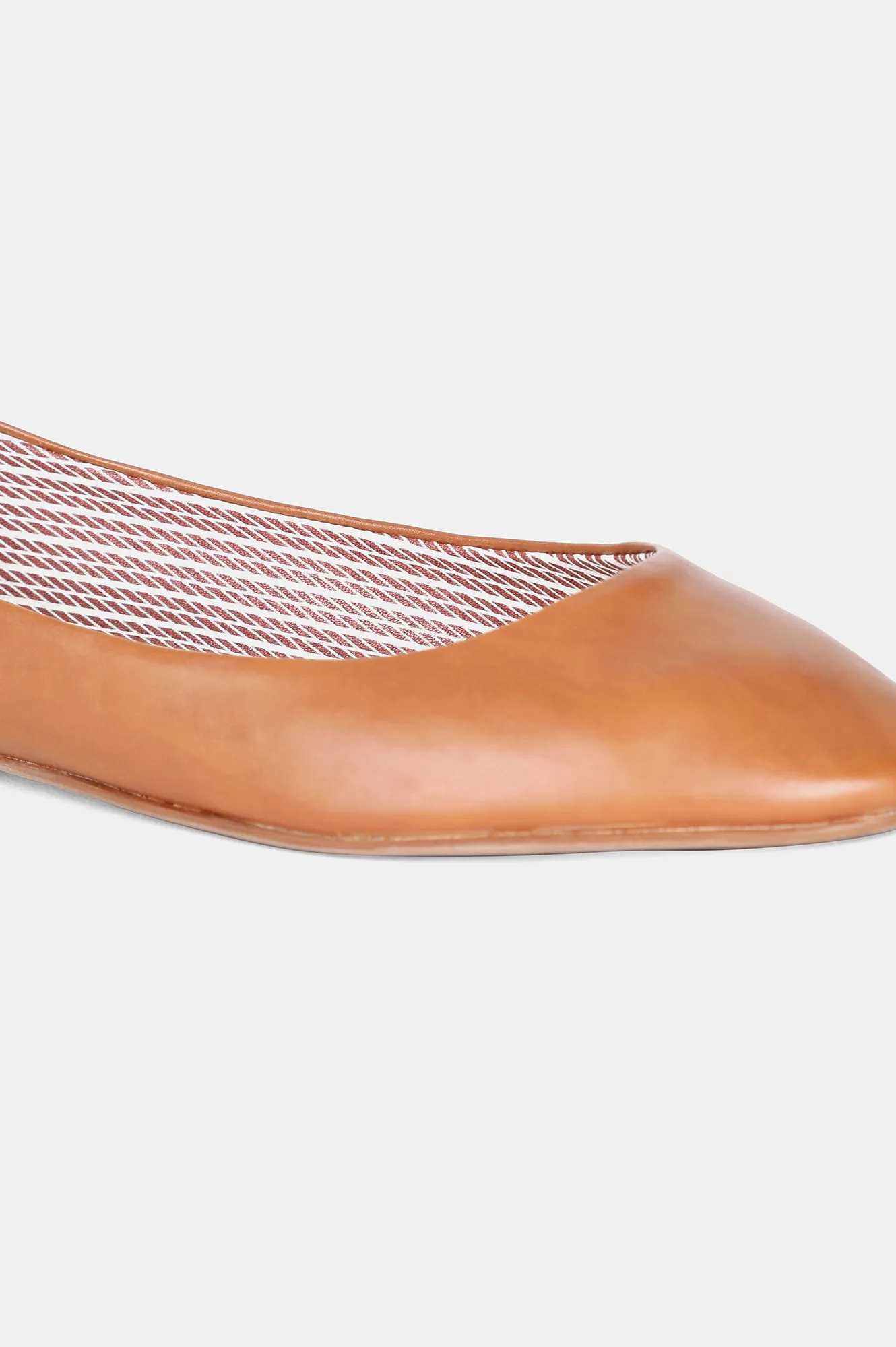 Tan Round Toe Solid Flat - ZLessie