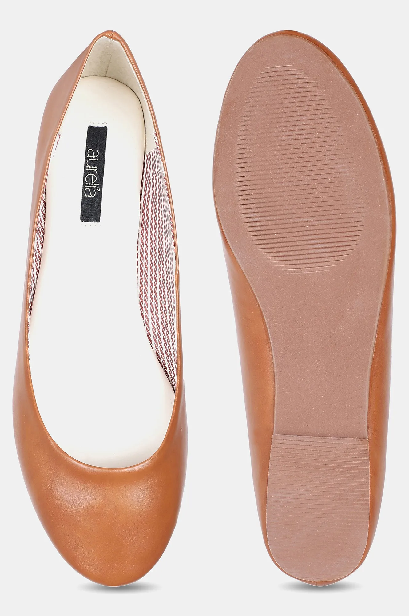 Tan Round Toe Solid Flat - ZLessie