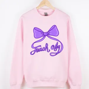 Teach Ag Bow Purple – Crewneck