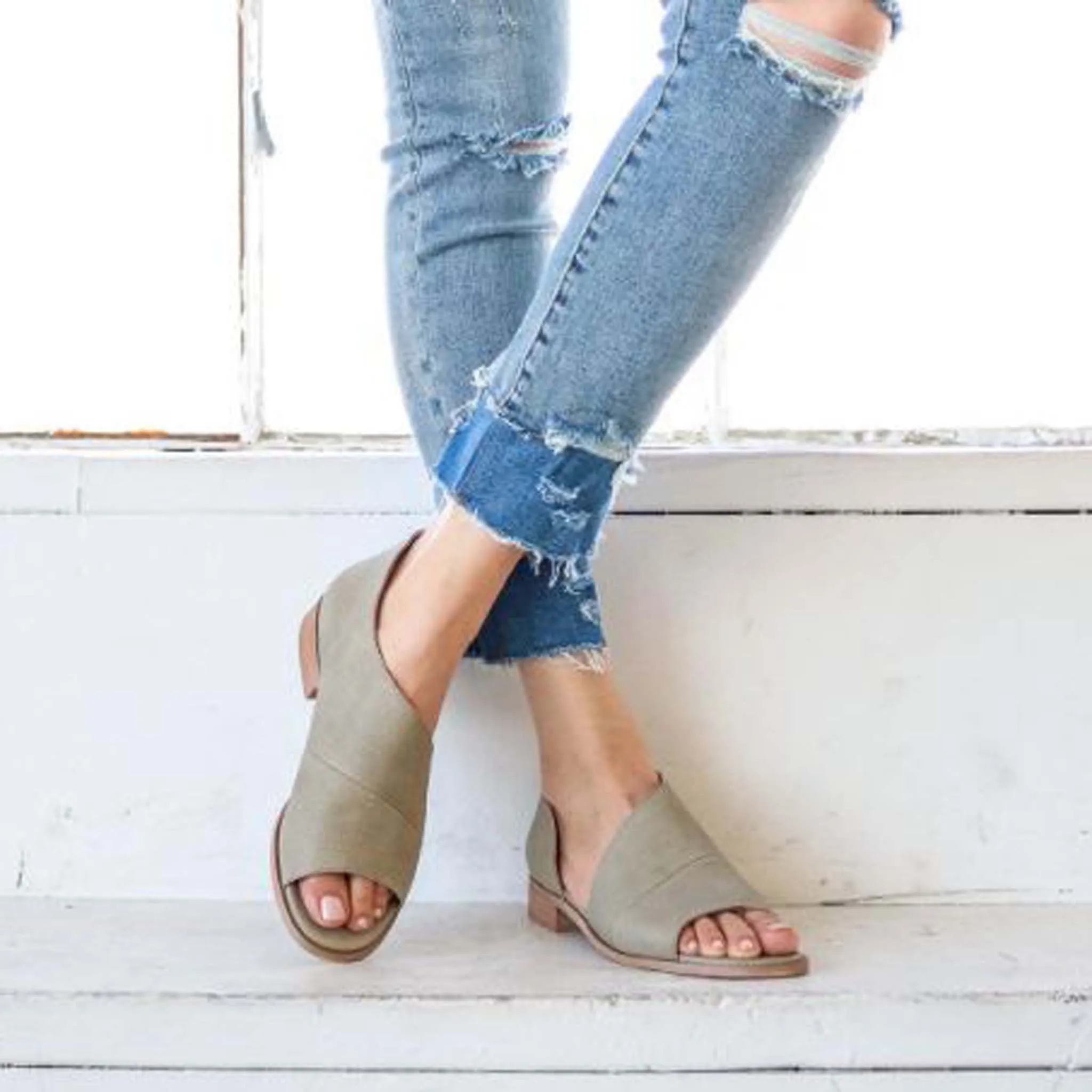 The Harley Booties in Khaki
