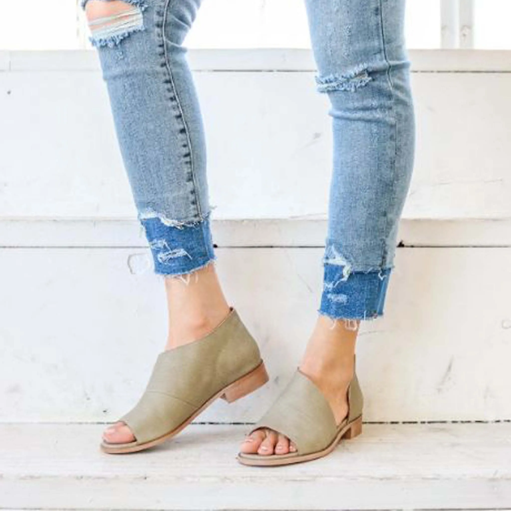 The Harley Booties in Khaki