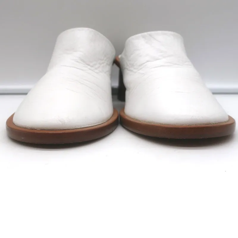The Row Teatime Mules White White Size 38.5 Slip-On Heels