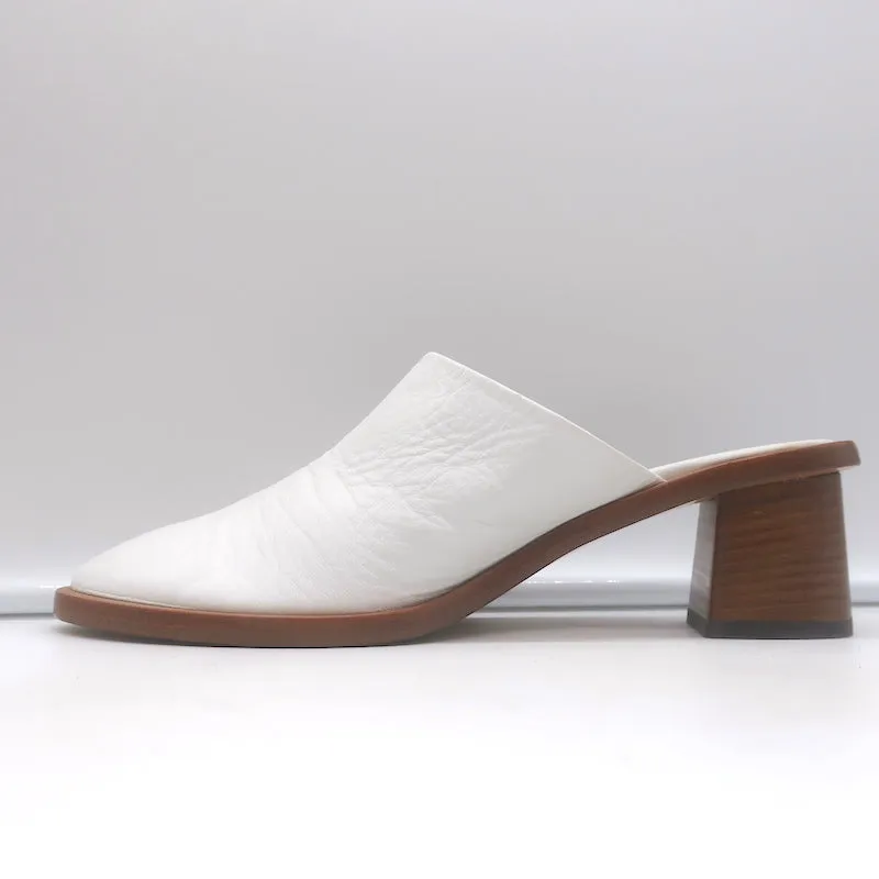 The Row Teatime Mules White White Size 38.5 Slip-On Heels