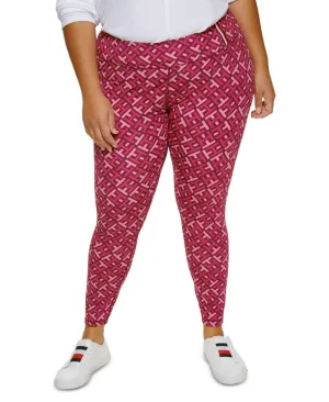 Tommy Hilfiger Sport Womens Plus Printed High Rise Leggings TP26479X