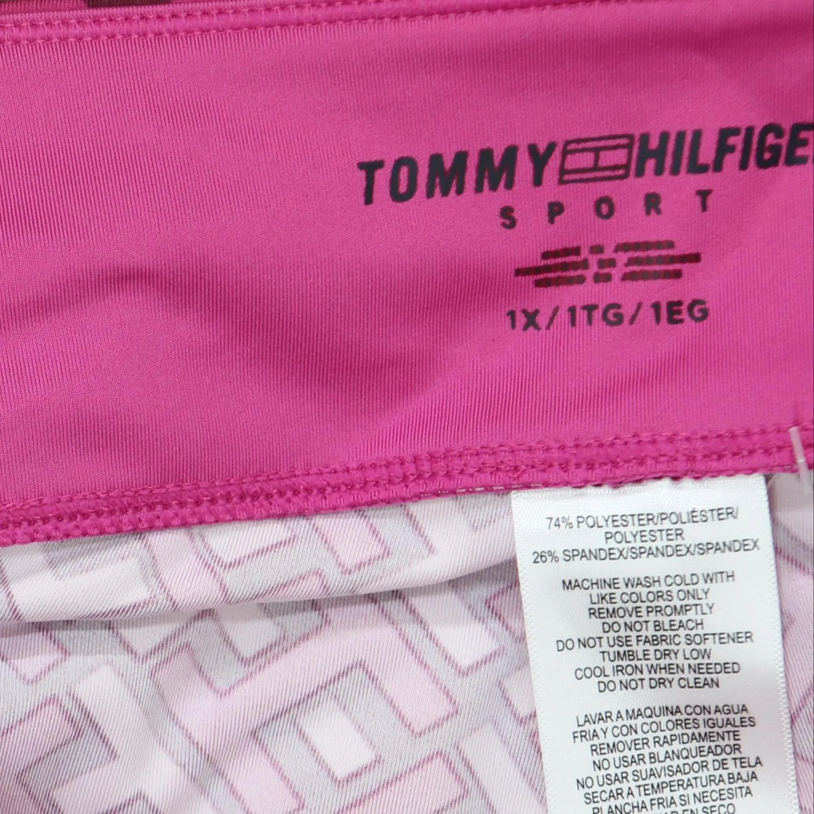 Tommy Hilfiger Sport Womens Plus Printed High Rise Leggings TP26479X